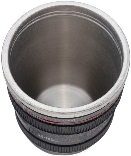 Термокружка объектив Canon 400 мл широкое горло колба из нержавеющей стали