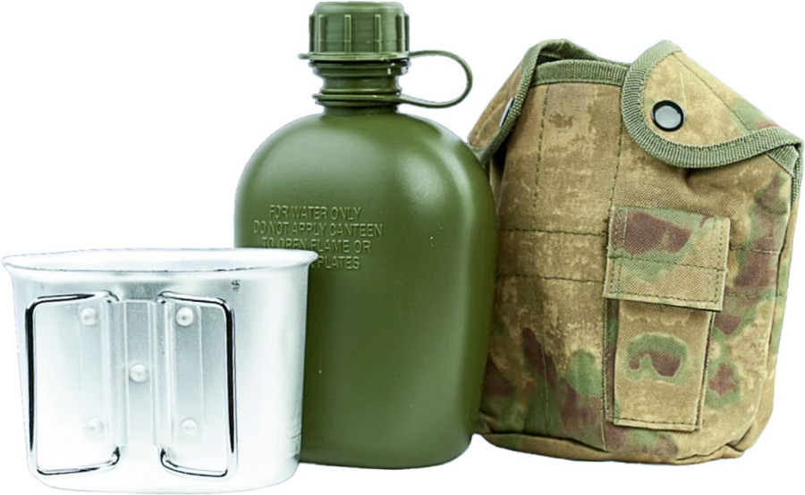 Армейская фляжка с котелком Military Flask в чехле 1 литр - компактный и вместительный