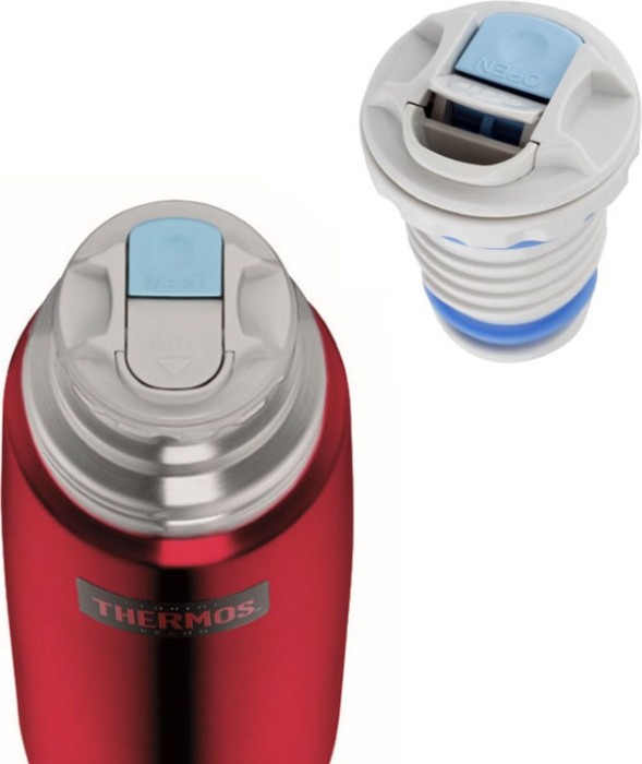 Классический термос Thermos FBB Red с кнопкой - крышка-чашка