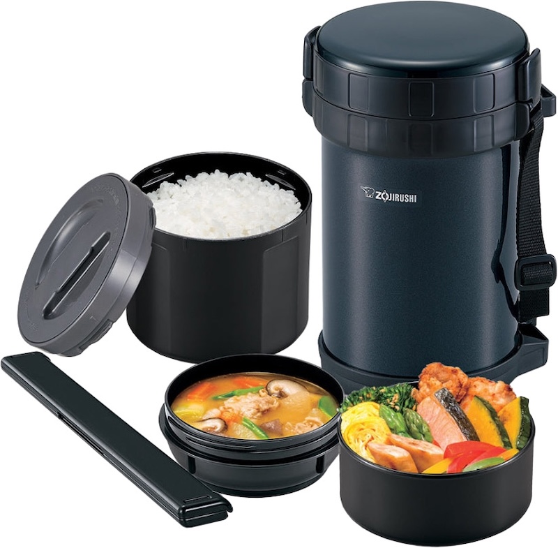 Термос с тремя контейнерами Zojirushi SL-XE20-AD - судочки для еды