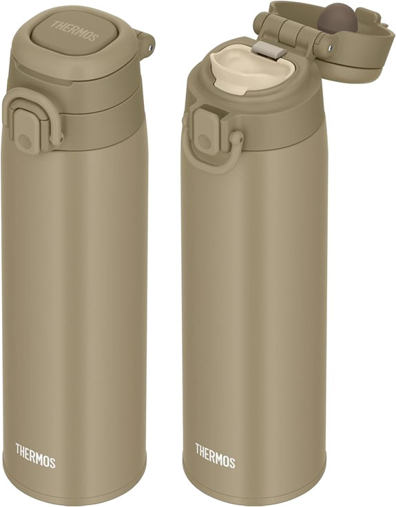 Термос с поилкой хаки Thermos JOS-750 для напитков - откидная пробка с поилкой