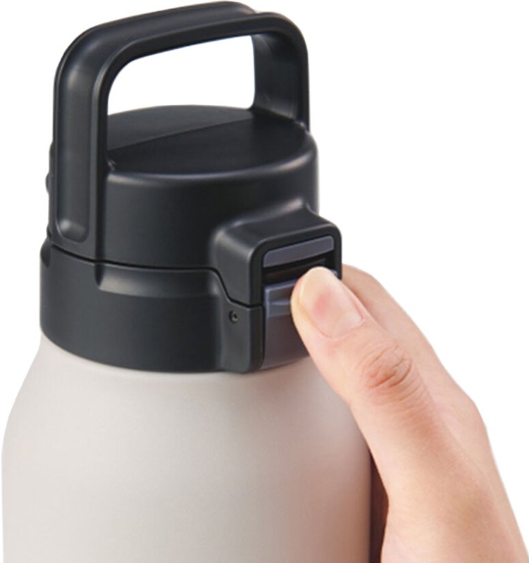 Термос с поилкой и ручкой Tiger MTA-B100 для напитков - ручка-кольцо на крышке