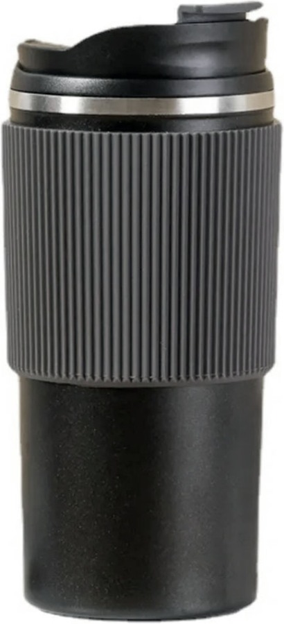 Термокружка для кофе Fashion 450 мл с силиконовым кольцом - удобная форма