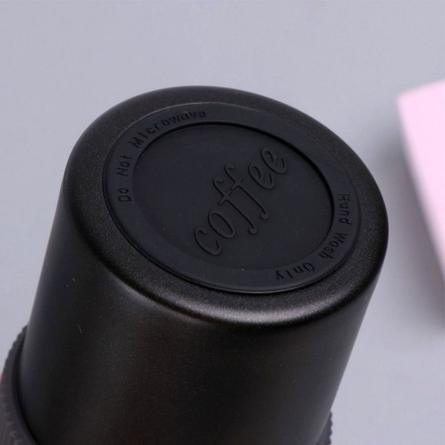 Термокружка для кофе Fashion 450 мл с силиконовым кольцом - прорезиненное дно