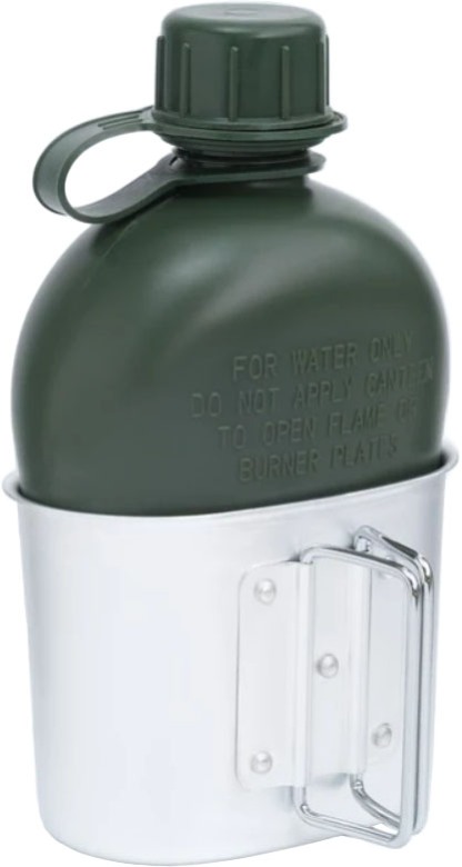Армейская фляжка с котелком Military Flask в чехле 1 литр - фляжка в котелке